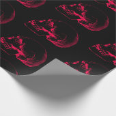 Papier Cadeau Motif de croquis rose (Coin)