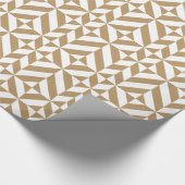 Papier Cadeau Motif de cube géométrique Brown (Coin)