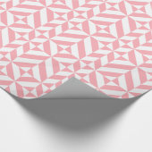 Papier Cadeau Motif de cube géométrique Melon rose (Coin)