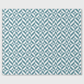 Papier Cadeau Motif de cube vert géométrique profond Turquoise (Plat)