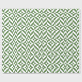 Papier Cadeau Motif de cube vert laiton foncé (Plat)