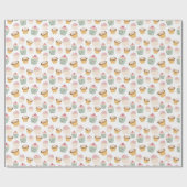 Papier Cadeau Motif de cupcake (Plat)