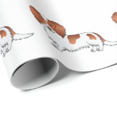 Papier Cadeau Motif de Dachshund de Dachshund caricature de chie (Coin rond)
