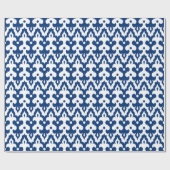 Papier Cadeau Motif de damassé d'Ikat de Marocain, bleu de (Plat)