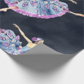 Papier Cadeau Motif de danse de ballet, aquarelle pai (Coin)