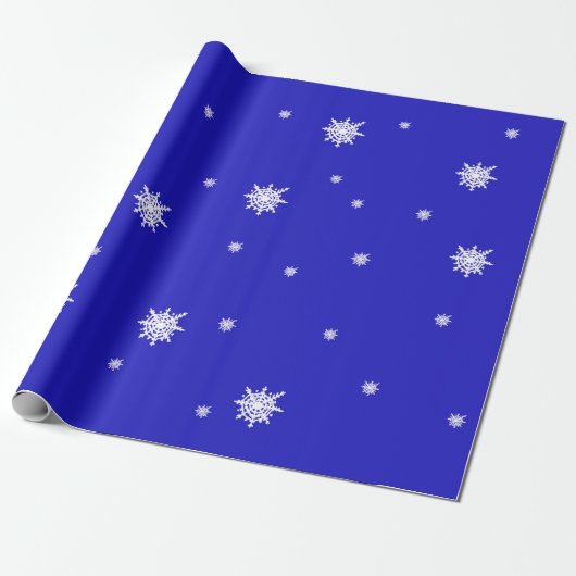 Papier Cadeau Motif de danse de flocon de neige  (Déroulé)