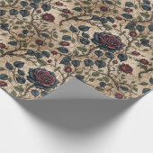 Papier Cadeau Motif de découpage Rose gothique foncé (Coin)