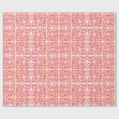 Papier Cadeau Motif de défilement de corail (Plat)