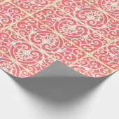 Papier Cadeau Motif de défilement de corail (Coin)