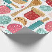 Papier Cadeau Motif de délice aux fraises (Coin)