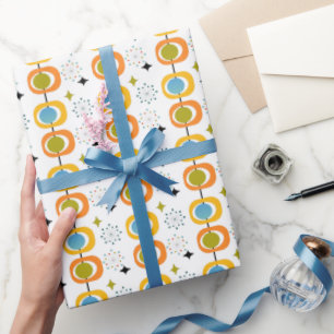 Papier Cadeau Motif de démarrage moderne rétro du milieu du sièc