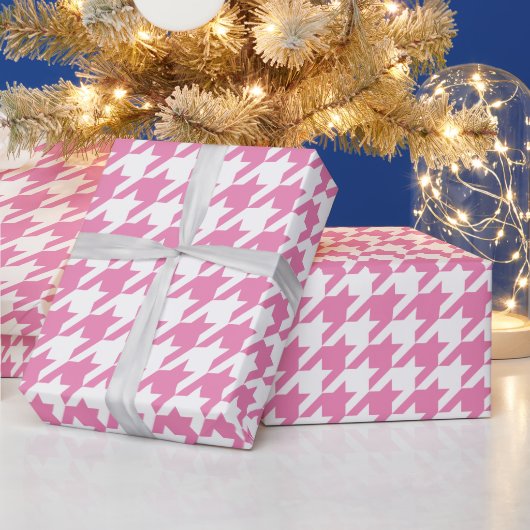 Papier Cadeau Motif de dent rose et blanc Noël (Vacances)