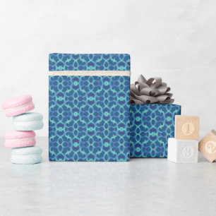 Papier Cadeau Motif de dentelle Turquoise bleu