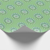 Papier Cadeau Motif de design classique vert Mandala (Coin)