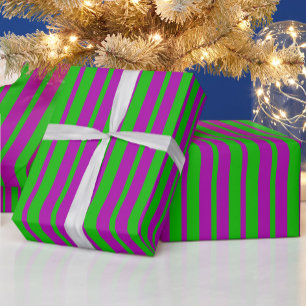 Papier Cadeau Motif de design de rayures élégantes violettes et