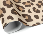 Papier Cadeau Motif de design imprimé léopard exotique (Coin rond)