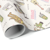 Papier Cadeau Motif de dessin animé Tan FRIENDS™ (Coin rond)