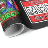 Papier Cadeau Motif de dessin animé Zombie (Coin rond)