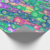 Papier Cadeau Motif de dessin de guitare Motif pour cordes vibra (Coin)