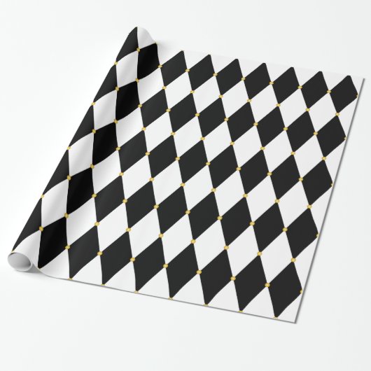 Papier Cadeau Motif de diamant de harlequin (Déroulé)