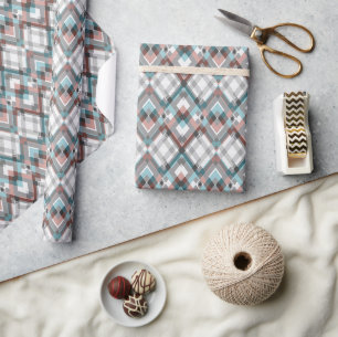 Papier Cadeau Motif de diamant géométrique texturé.