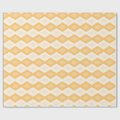Papier Cadeau Motif de diamant jaune (Plat)