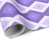 Papier Cadeau Motif de diamant violet (Coin rond)