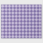 Papier Cadeau Motif de diamants de Checker Violet (Plat)