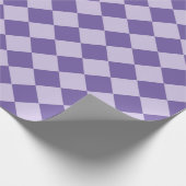 Papier Cadeau Motif de diamants de Checker Violet (Coin)