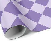Papier Cadeau Motif de diamants de Checker Violet (Coin rond)