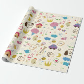 Papier Cadeau Motif de doodle mignon pour enfants (Déroulé)