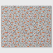 Papier Cadeau Motif de doodle pour les enfants mignons Halloween (Plat)