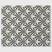 Papier Cadeau Motif de fans des années 1920 d'art déco (Plat)