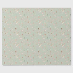 Papier Cadeau Motif de fée pastel, design de papillon mignon pou