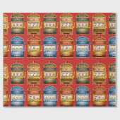 Papier Cadeau Motif de fentes rétro (Plat)