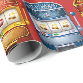 Papier Cadeau Motif de fentes rétro (Coin rond)