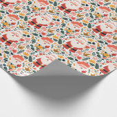 Papier Cadeau Motif de Festive Père Noël (Coin)