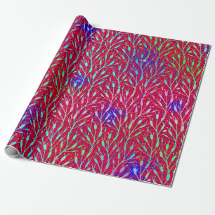Papier Cadeau Motif de fête de feux d'artifice scintillants