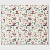 Papier Cadeau Motif de fête de Noël « Let's Par-Tee » de golf (Plat)