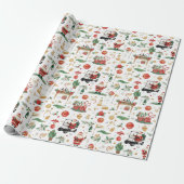 Papier Cadeau Motif de fête de Noël « Let's Par-Tee » de golf (Déroulé)