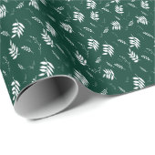 Papier Cadeau motif de feuille (Coin rond)