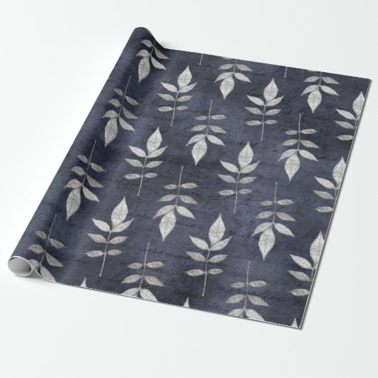 Papier Cadeau Motif de feuille (Déroulé)