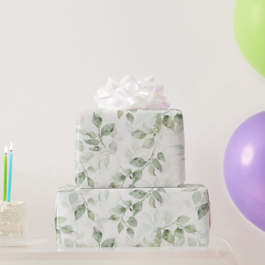 Papier Cadeau Motif de feuille botanique (Cadeaux de fête)