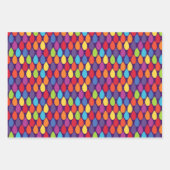 Papier Cadeau Motif de feuille géométrique Rainbow (Devant 3)