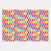 Papier Cadeau Motif de feuille géométrique Rainbow (Devant 2)
