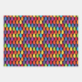 Papier Cadeau Motif de feuille géométrique Rainbow (Devant)