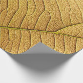 Papier Cadeau Motif de feuille jaune doré le matin.  (Coin)