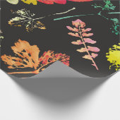 Papier Cadeau motif de feuilles à l'aquarelle d'une beauté folle (Coin)