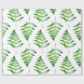Papier Cadeau Motif de feuilles de fougère (Plat)