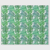 Papier Cadeau Motif de feuilles de palmier Monstera vert tropica (Plat)